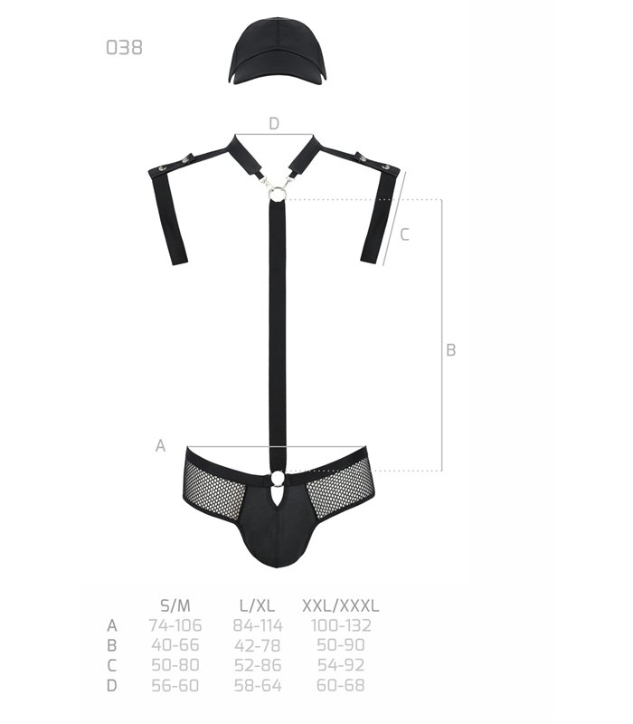 Harness Set mit Netzdetails und Metallelementen | Passion Menswear