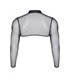 Transparentes Crop-Top aus Tüll mit offener Rückenpartie | Regnes Fetish Planet