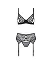Edles Dessous-Set aus Netz mit floralem Samt Muster | Passion Edles Dessous-Set aus Netz mit floralem Samt Muster | Passion