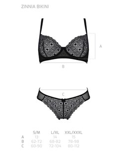 Transparentes Netz-Dessous-Set mit Bügel-BH und Slip | Passion Transparentes Netz-Dessous-Set mit Bügel-BH und Slip | Passion