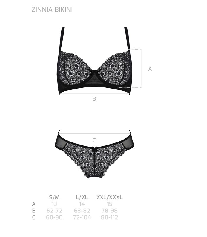 Transparentes Netz-Dessous-Set mit Bügel-BH und Slip | Passion