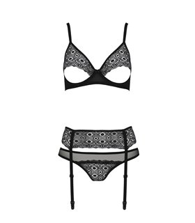 Erotisches Netz-Dessous Set mit Strumpfhalter und Bügel-BH | Passion Erotisches Netz-Dessous Set mit Strumpfhalter und Bügel-BH | Passion