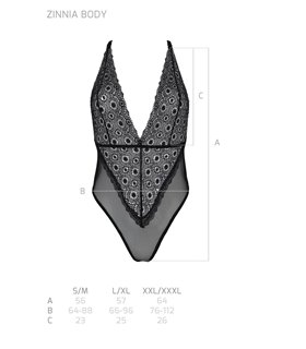 Transparenter Body mit gekreuzten Trägern und Hakenverschluss | Passion Transparenter Body mit gekreuzten Trägern und Hakenverschluss | Passion