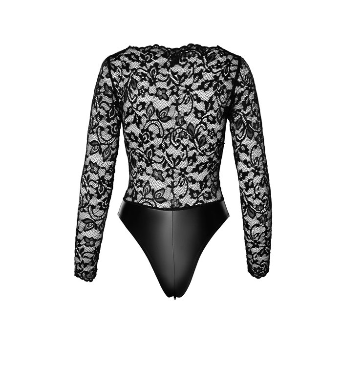 Figurbetonter Spitzen-Body mit Reißverschluss | Noir Handmade