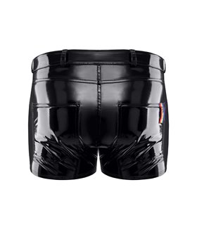 Lack-Shorts mit Taschen und Metallring | Regnes Fetish Planet Lack-Shorts mit Taschen und Metallring | Regnes Fetish Planet