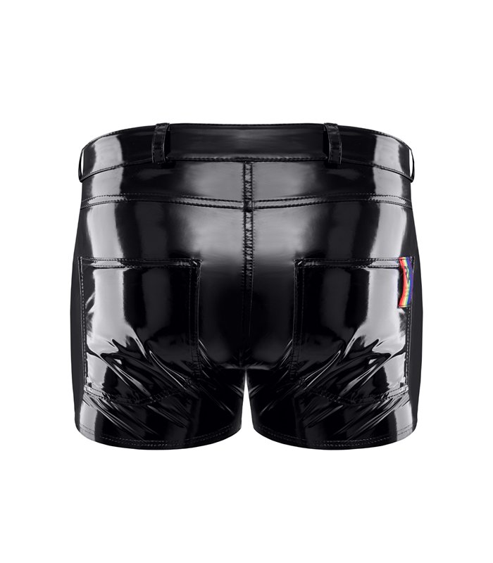 Lack-Shorts mit Taschen und Metallring | Regnes Fetish Planet