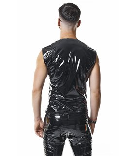 PVC Herren Weste mit vertikalen Nähten und Zipper | Regnes Fetish Planet PVC Herren Weste mit vertikalen Nähten und Zipper | Regnes Fetish Planet
