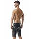 Herren Lack-Shorts mit Regenbogen-Akzent und Taschen | Regnes Fetish Planet
