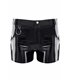 Herren Lack-Shorts mit Taschen und Metallring | Regnes Fetish Planet