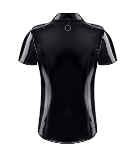 Herren Military PVC Hemd Slim Fit mit Druckknöpfen | Regnes Fetish Planet Herren Military PVC Hemd Slim Fit mit Druckknöpfen | Regnes Fetish Planet