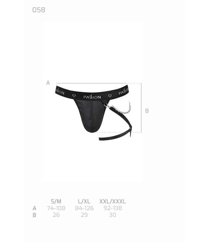 Männer String mit abnehmbarem Beinharness aus Kunstleder | Passion Menswear