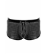 Perforierte Kunstleder-Shorts mit elegantem Strukturdesign | Noir Handmade Men