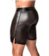 Perforierte Herren-Shorts mit Kunstleder-Akzenten und Reißverschluss | Noir Handmade Men