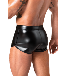 Herren Wetlook Shorts mit Reißverschluss-Details und Einsätzen | Noir Handmade Men