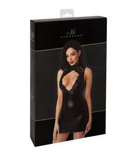 Neckholder Minikleid mit Spitzendetails und Hakenverschluss | Noir Handmade