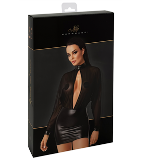 Tüll-Minikleid mit Neckholder und Druckknöpfen | Noir Handmade