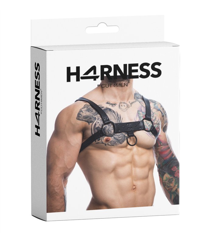 Herren-Harness mit Metallringen und verstellbaren Trägern | CUT4MEN