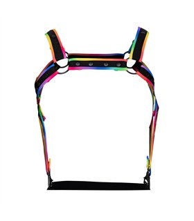 Herren Harness zweiteilig mit Metallringen und Karabinerhaken | CUT4MEN Herren Harness zweiteilig mit Metallringen und Karabinerhaken | CUT4MEN