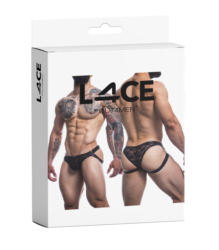 Herren Jockstrap mit Spitzeneinsatz und Suspensorium | CUT4MEN