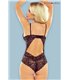Eleganter Spitzen-Body mit Netz-Einsätzen und gepolstertem BH | Provocative