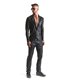 Slim-Fit Fliegerjacke aus Wetlock-Material mit Metallknöpfen | Regnes Fetish Planet