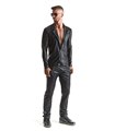 Slim-Fit Fliegerjacke aus Wetlock-Material mit Metallknöpfen | Regnes Fetish Planet Slim-Fit Fliegerjacke aus Wetlock-Material mit Metallknöpfen | Regnes Fetish Planet