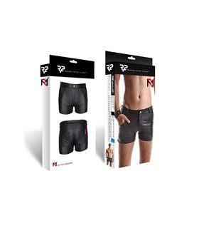 Herren Shorts mit Taschen, Gürtelschlaufen und Alcantara-Etikett | Regnes Fetish Planet Herren Shorts mit Taschen, Gürtelschlaufen und Alcantara-Etikett | Regnes Fetish Planet