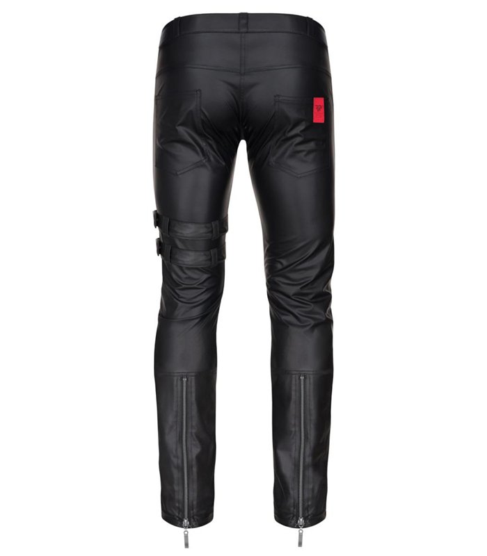 Herren Gothic Punk Hose mit Reißverschlüssen und Riemen | Regnes Fetish Planet