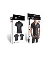 Wetlook-Poloshirt mit Reißverschluss und Ziernähten | Regnes Fetish Planet Wetlook-Poloshirt mit Reißverschluss und Ziernähten | Regnes Fetish Planet