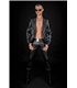 Herren Jacke in Lederoptik mit dekorativen Druckknöpfen | Regnes Fetish Planet
