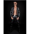 Herren Jacke in Lederoptik mit dekorativen Druckknöpfen | Regnes Fetish Planet Herren Jacke in Lederoptik mit dekorativen Druckknöpfen | Regnes Fetish Planet