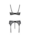 Edles Dessous-Set aus Netz mit floralem Samt Muster | Passion Edles Dessous-Set aus Netz mit floralem Samt Muster | Passion