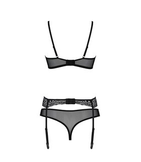 Erotisches Netz-Dessous Set mit Strumpfhalter und Bügel-BH | Passion Erotisches Netz-Dessous Set mit Strumpfhalter und Bügel-BH | Passion
