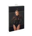 Transparenter Netz-Body mit Reißverschluss und Metallringen | Noir Handmade