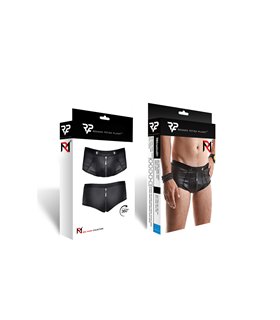 Herren Wetlook Shorts mit Reißverschluss und Druckknöpfen | Regnes Fetish Planet Herren Wetlook Shorts mit Reißverschluss und Druckknöpfen | Regnes Fetish Planet