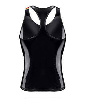 PVC Tank Top mit Regenbogen-Details | Regnes Fetish Planet PVC Tank Top mit Regenbogen-Details | Regnes Fetish Planet