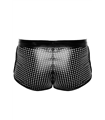 Perforierte Kunstleder-Shorts mit elegantem Strukturdesign | Noir Handmade Men