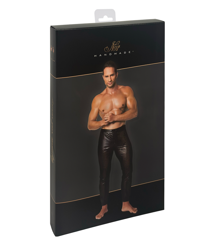 Perforierte Herren-Hose mit Elasthan-Anteil und Polymerbeschichtung | Noir Handmade Men