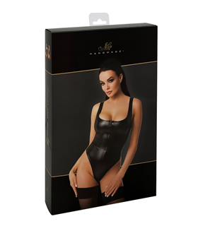 String-Body mit Frontreißverschluss, figurbetonter Schnitt | Noir Handmade