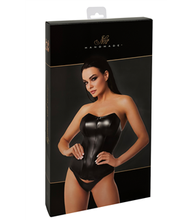 Trägerloses Corsagen-Top mit elegantem Reißverschluss | Noir Handmade