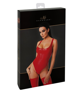 String-Body mit elegantem Frontreißverschluss | Noir Handmade