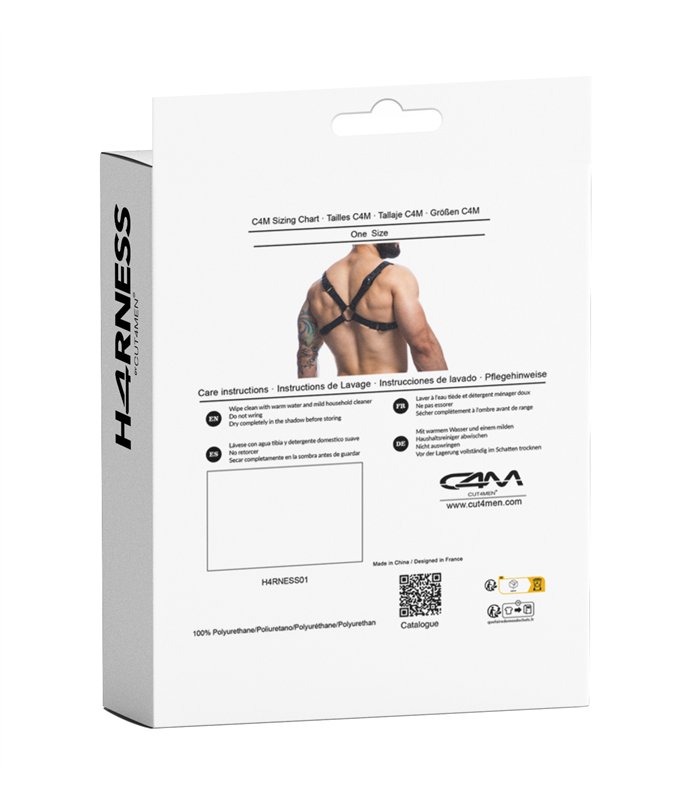 Herren-Harness mit Metallringen und verstellbaren Trägern | CUT4MEN