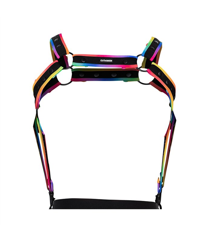 Herren Harness zweiteilig mit Metallringen und Karabinerhaken | CUT4MEN