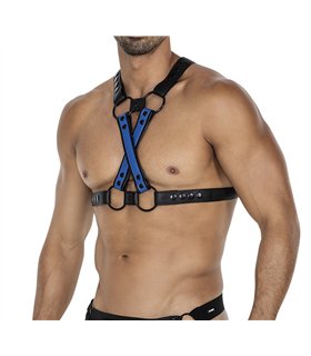 Herren Harness Kunstleder Riemen verstellbar mit Metallringen | CUT4MEN Herren Harness Kunstleder Riemen verstellbar mit Metallringen | CUT4MEN