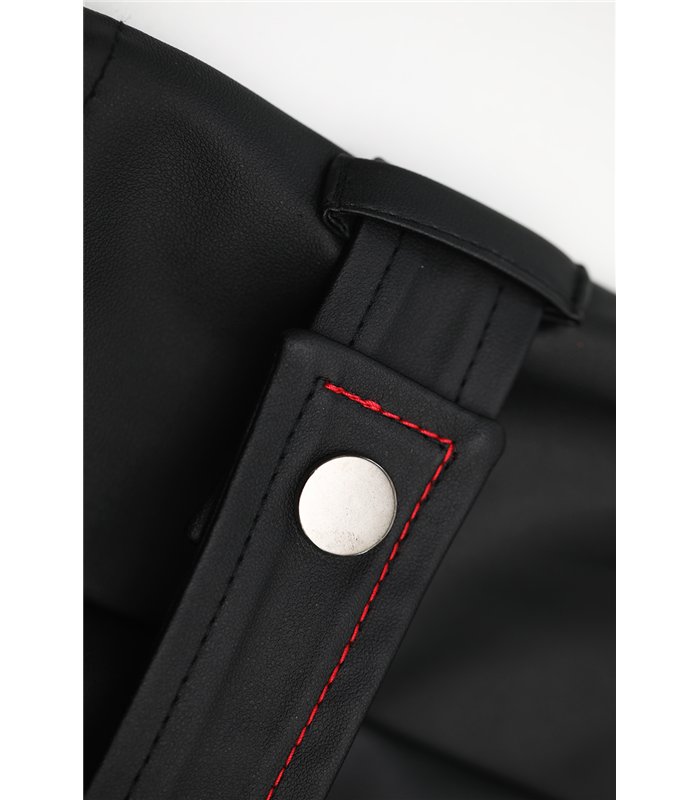 Herren Kunstleder Mantel mit Revers und Taillenbetonung | Regnes Fetish Planet