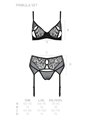 Edles Dessous-Set aus Netz mit floralem Samt Muster | Passion Edles Dessous-Set aus Netz mit floralem Samt Muster | Passion