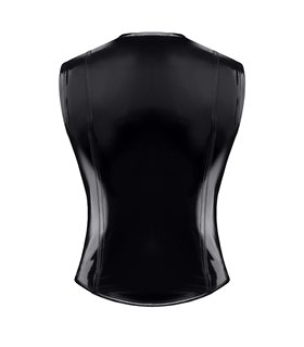 PVC Herren Weste mit vertikalen Nähten und Zipper | Regnes Fetish Planet PVC Herren Weste mit vertikalen Nähten und Zipper | Regnes Fetish Planet
