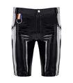 Herren Lack-Shorts mit Regenbogen-Akzent und Taschen | Regnes Fetish Planet Herren Lack-Shorts mit Regenbogen-Akzent und Taschen | Regnes Fetish Planet