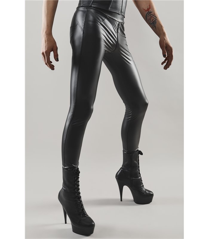 Wetlook Herren Leggings mit 360° Dehnung und abnehmbaren Reißverschlüssen | Regnes Fetish Planet