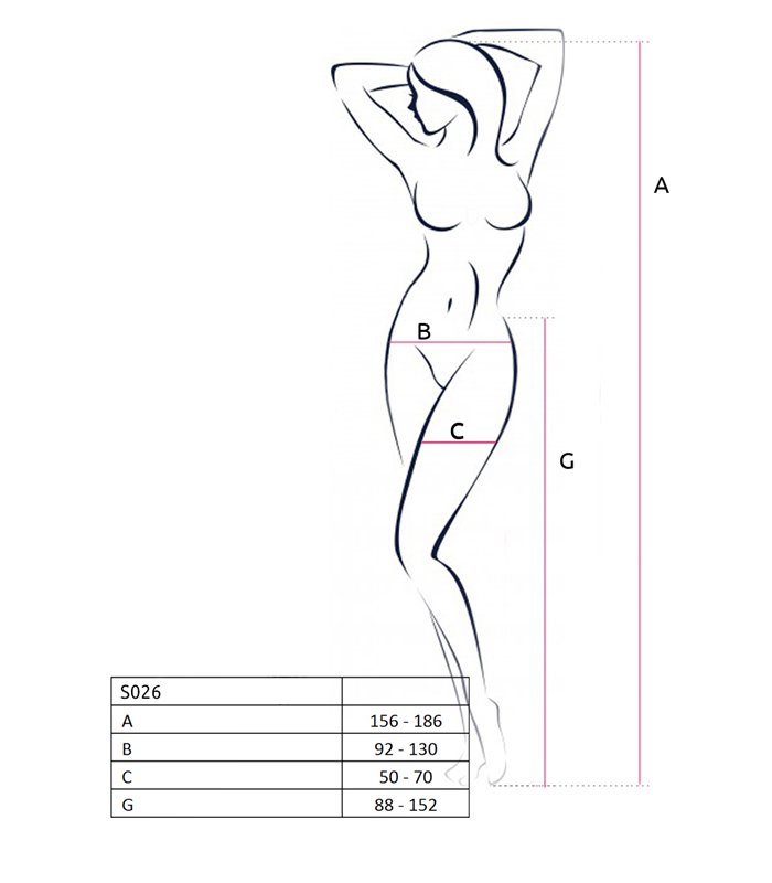 Offene Strumpfhose aus elastischem Material | Passion Ouvert S026